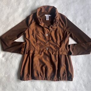 Zoompy Chocolate Brown Ruffle Coat